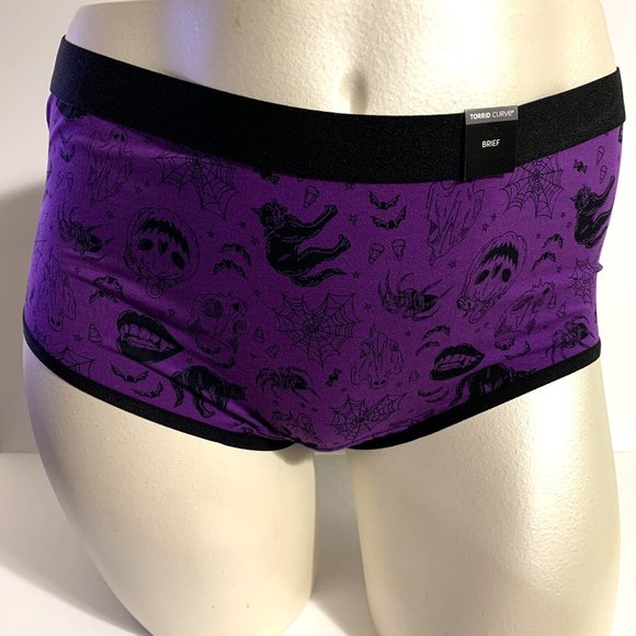 Torrid Mid-Rise Brief Panties Underwear Halloween Ghost Pumpkin Cat Plus 1 14 16 - Picture 1 of 4